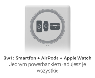Silver Monkey Powerbank Smart 5000 mAh MagSafe UltraSlim 3w1 Srebrny - 1361041 - zdjęcie 4
